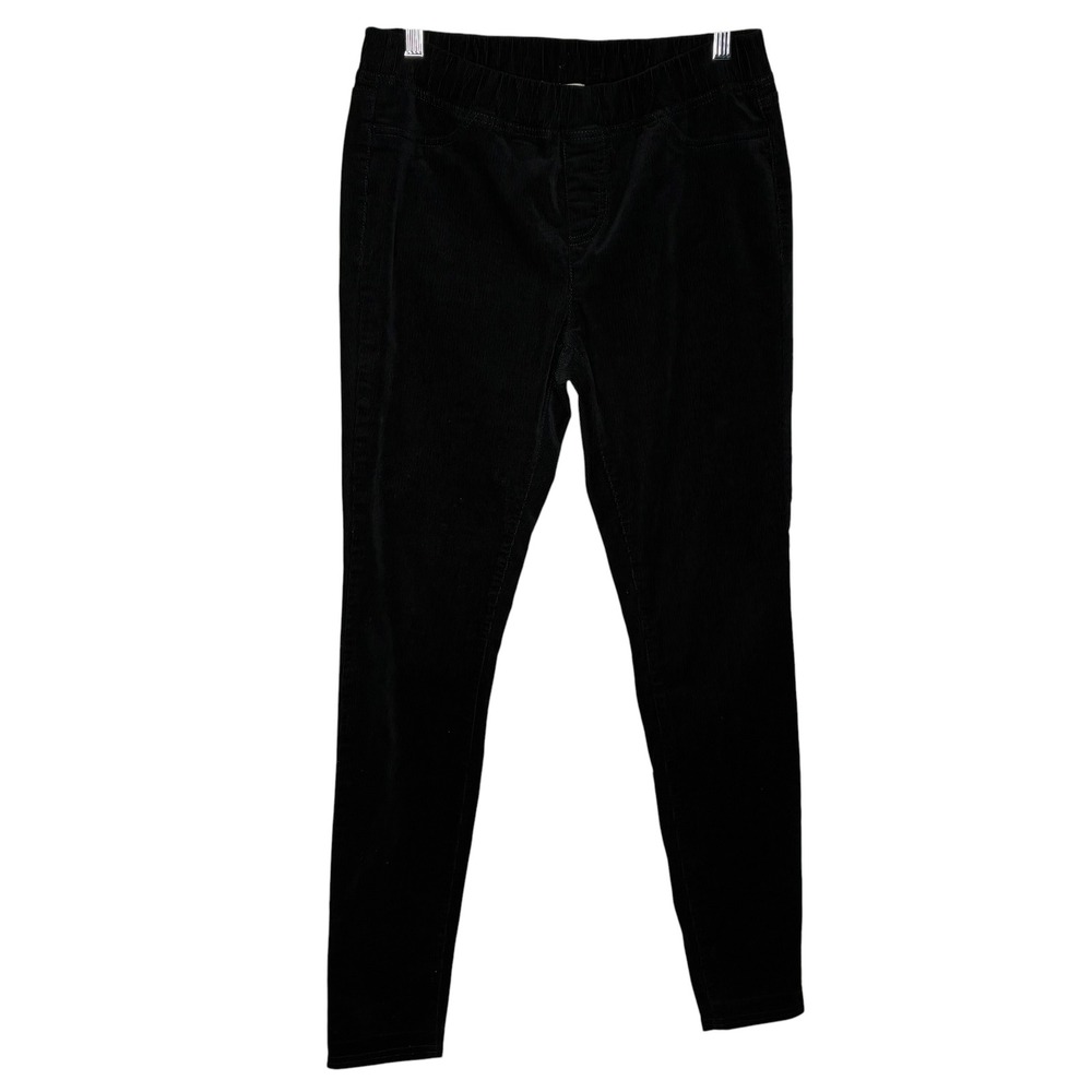 Eileen Fisher XS Black Organic Cotton Corduroy Pants Minimalist‎ Dark Academia